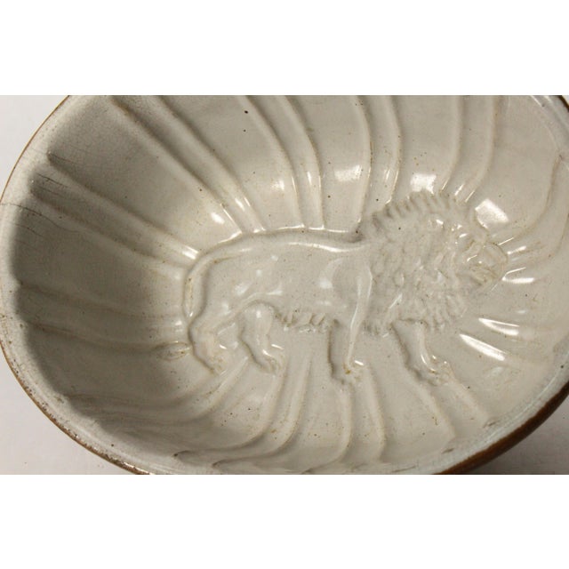 Mid 1800's Glazed Stoneware Jelly / Pudding Mold With Lion For Sale - Image 10 of 18