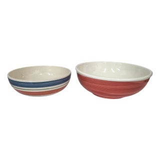 Late 20th Century Furio Italian Pasta and Salad Serving Bowls - Set of 2 For Sale