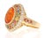 Early 21st Century 5.14 Carat Natural Fire Opal Sapphire and Diamond Yellow Gold Cocktail Ring Size 7 For Sale - Image 5 of 8