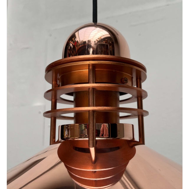 Vintage Danish Copper Nyhavn Pendant Lamp by Alfred Homann and Ole V. Kjær for Louis Poulsen, 1980s For Sale - Image 15 of 18