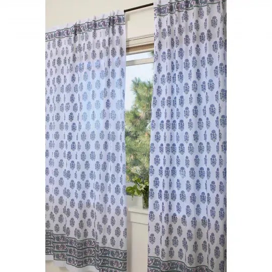 The Riya design features an old-style Indian flower motif in a fresh, modern color palette. A beautiful floral border...