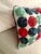 Vintage handmade Yo- Yo Quilted Accent Pillow 13” X 9.5” Multicolor , red , blue and green yo- yo design, reversible to...