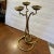 Vintage Joe Spoon Hand Wrought Brass 3 Arm Candle Holder Signed and Dated 1995 For Sale - Image 11 of 12