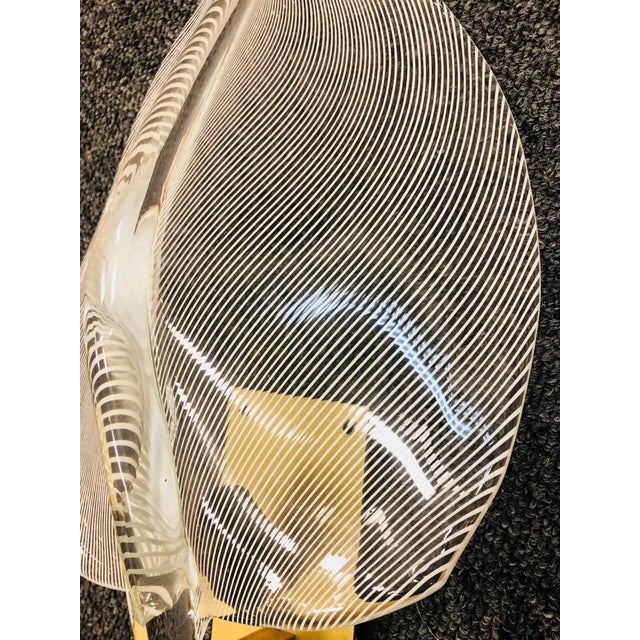 Murano Glass Leaf Sconces With a Zebra Stripe Pattern - a Pair For Sale - Image 10 of 11
