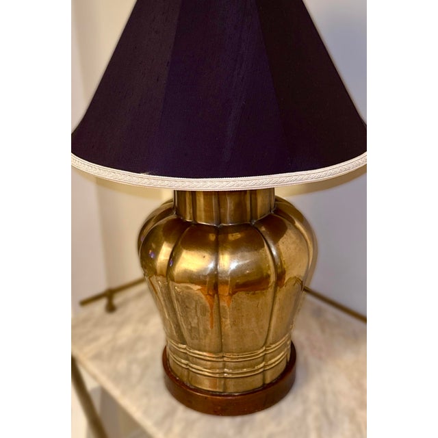 Mid-Century Modern Mid 20th Century Frederick Cooper Brass Table Lamp For Sale - Image 3 of 10