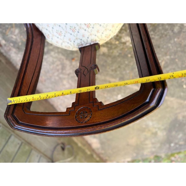 Brown Early 20th Century Victorian Gondola Style Side Chair For Sale - Image 8 of 18