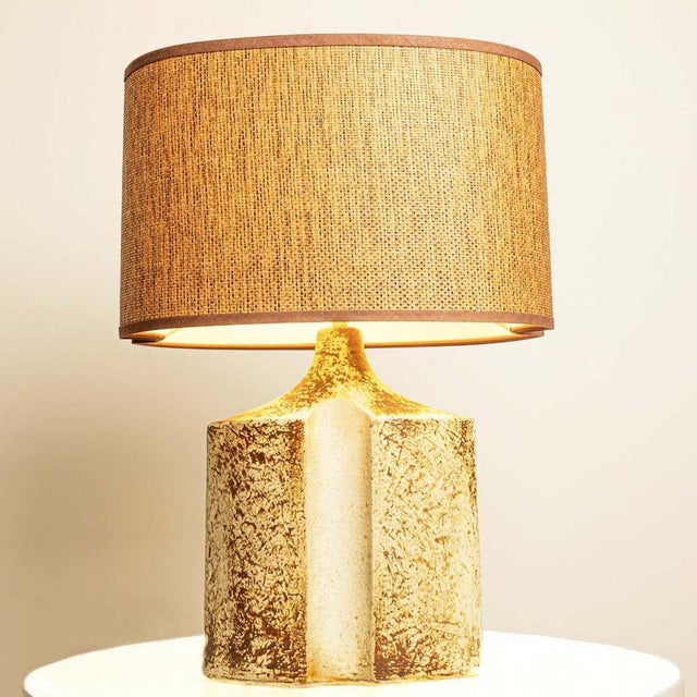 Large Ceramic Table Lamp attributed to Haico Nietzsche for Soholm, Denmark, 1960s For Sale - Image 10 of 15