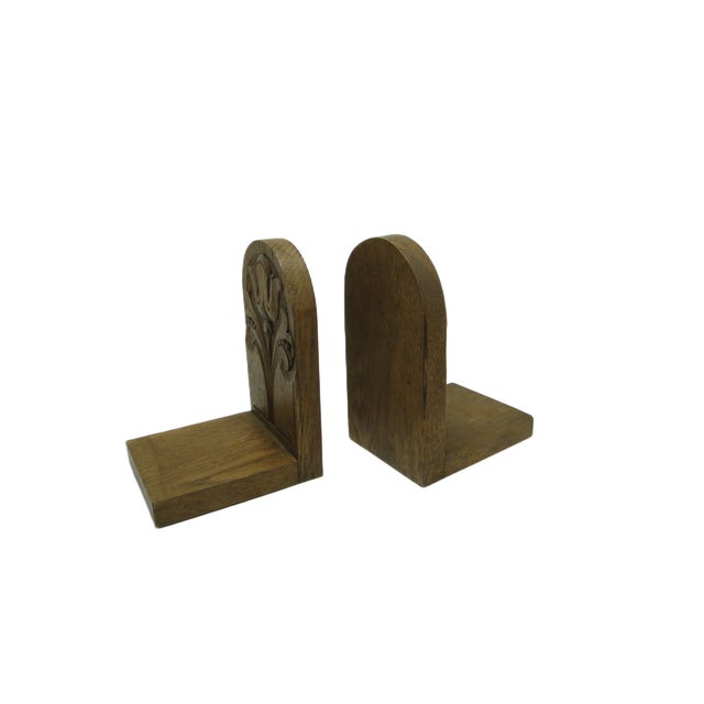 Art Nouveau Wooden Bookends, Sweden, 1900s, Set of 2 For Sale - Image 3 of 8