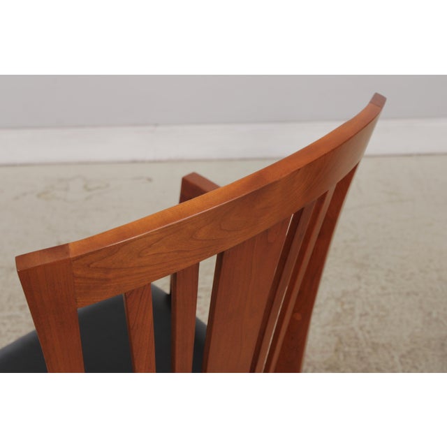 Wood Set of 8 Stickley Cherry Bayonne Dining Chairs For Sale - Image 7 of 17