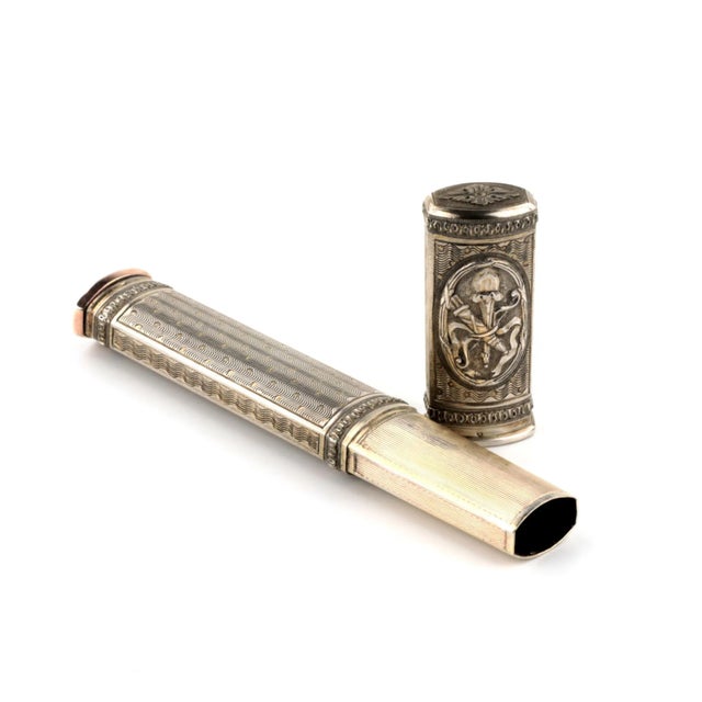 Louis XVI Style Silver Pencil Case For Sale - Image 3 of 6