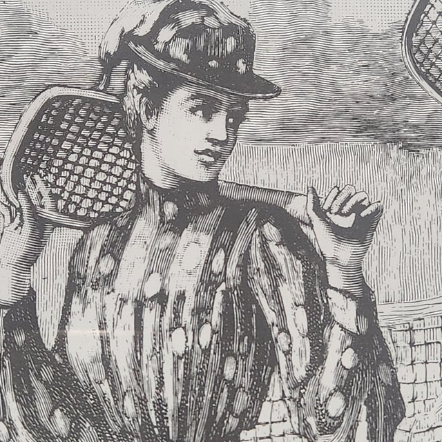 19th Century Victorian Lawn Tennis Framed Prints - A Pair For Sale - Image 4 of 13