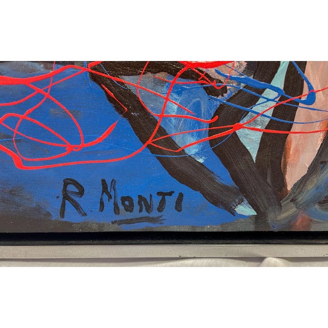 Mid-Century Modern Large Scale Signed Abstract Oil on Canvas Painting / Art For Sale - Image 4 of 7