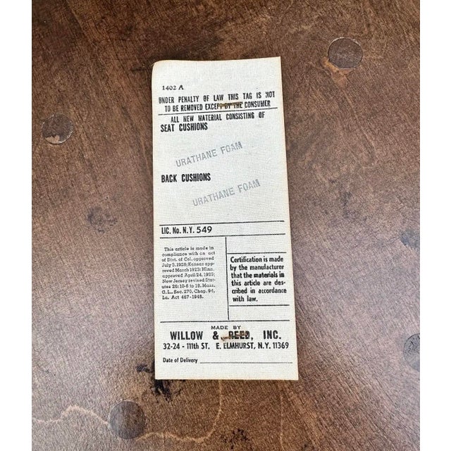 1950s Tommi Parzinger and Henry Olko for Willow and Reed Dining Chairs Labeled - Set of 2 For Sale - Image 9 of 9