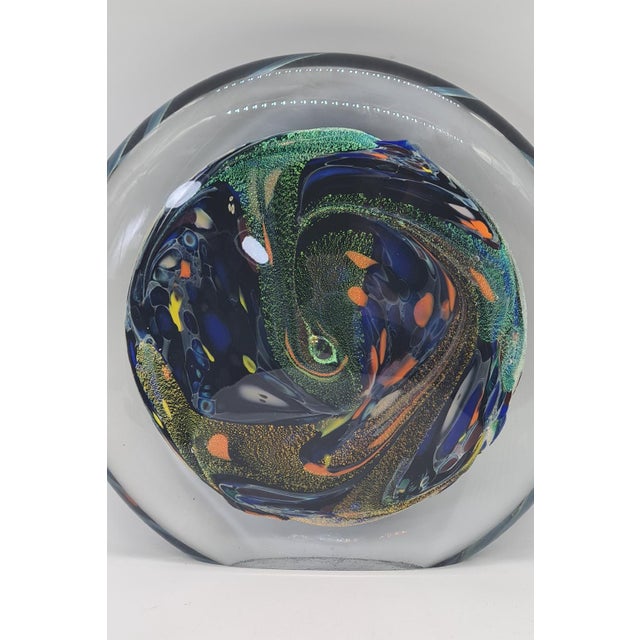 Glass Art Glass Paperweight by Rollin Karg, 1990s For Sale - Image 7 of 12