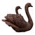 French Provincial Pair of Vintage Cast Stone Swan Garden Sculptures For Sale - Image 3 of 5