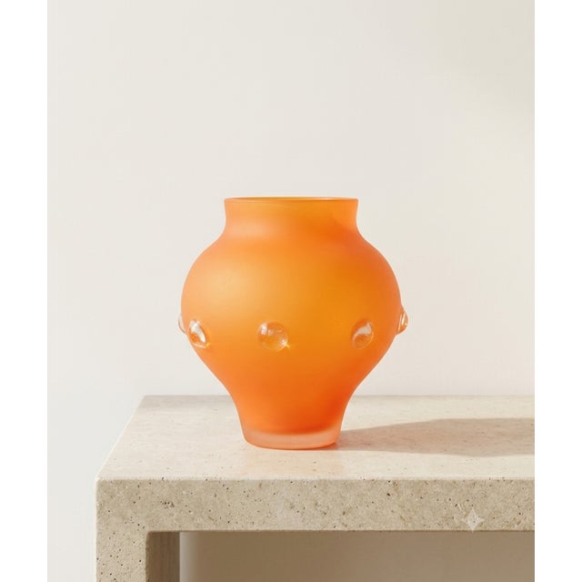 1920s Large Art Deco Tango Glass Vase with Knobs by Carl Hosch, Haida, 1920 For Sale - Image 5 of 18
