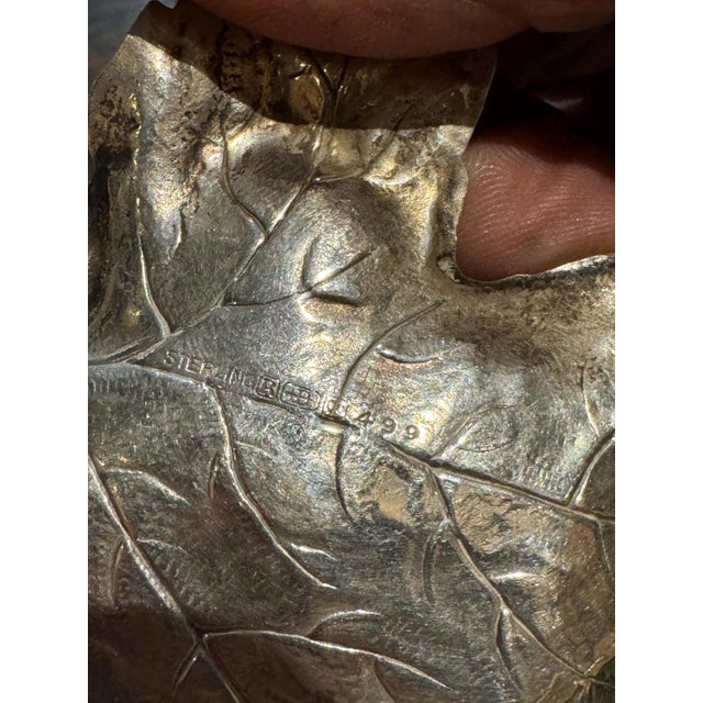 Metal Vintage Sterling Silver Maple Leaf Dish- R. Blackinton & Co. For Sale - Image 7 of 7