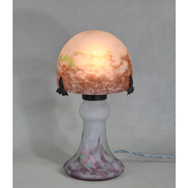 Art Deco French Art Deco Mushroom Table Lamp by Muller Freres - 1920s France For Sale - Image 3 of 7