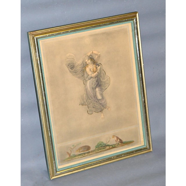 Grand Tour Borghese 1890 Steel Engraving Greco Roman Scene Bernard Picture Co. New York Holding Bird. For Sale - Image 3 of 13