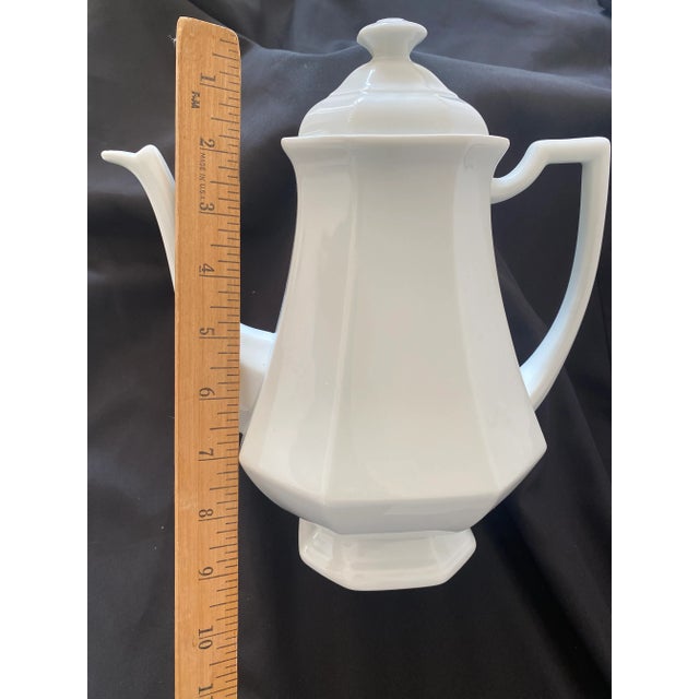 Limoges, France Limoges France White Coffee/Tea Pot Vintage "Mint" Condition For Sale - Image 4 of 12