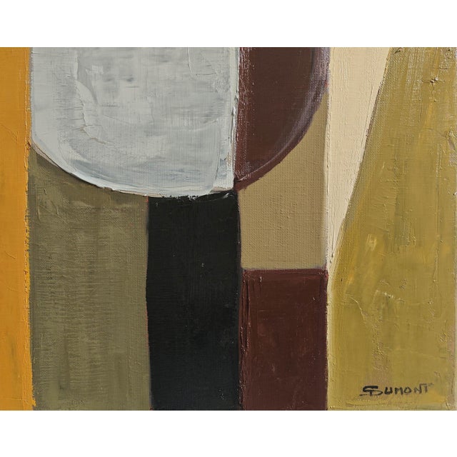 Fragmented Presence- Modern Abstract Painting, Geometric, Framed by Sophie Dumont For Sale - Image 4 of 9