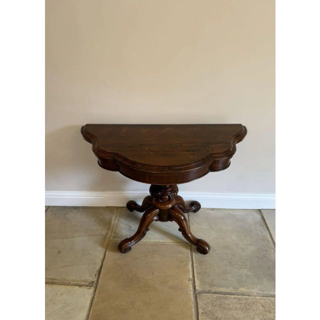 Antique Victorian Rosewood Tea Table, 1860 For Sale - Image 4 of 13