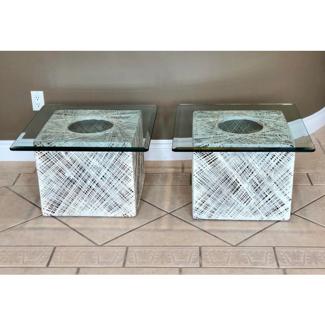 1970s Mid-Century Modern Russell Woodard Spun Fiberglass Side Tables - a Pair For Sale In Detroit - Image 6 of 6