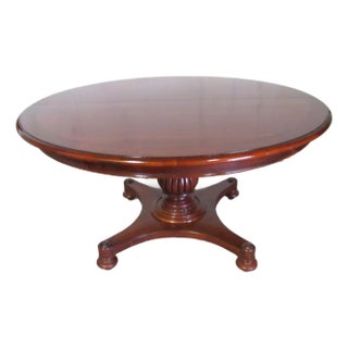 1980s Ethan Allen British Classics Round Kitchen Dining Room Table Amazing For Sale