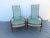 Brass Mid 20th Century Louis XVI Fruitwood Tufted Chairs-a Pair For Sale - Image 8 of 8