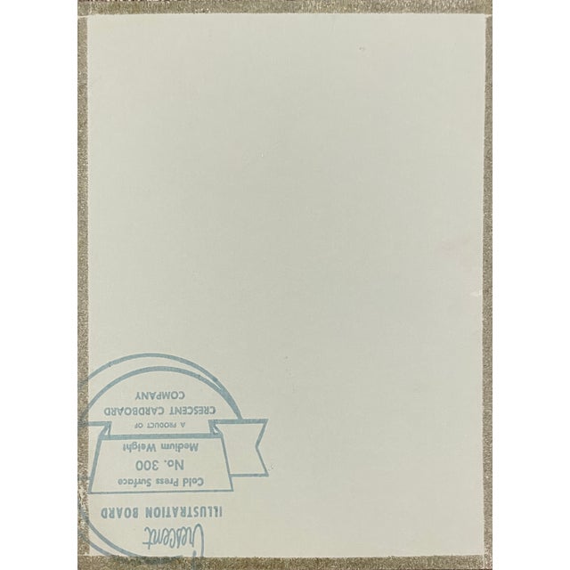 1960 Arthur Sembler Virginia Beach Jetty Watercolor For Sale - Image 4 of 4