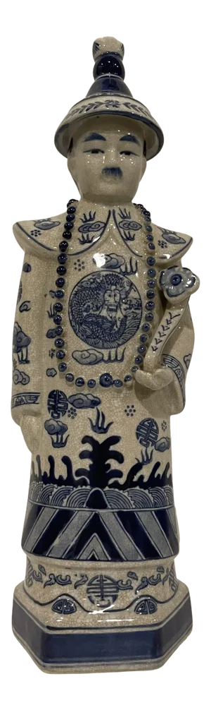 Vintage Blue & White Chinese Emperor