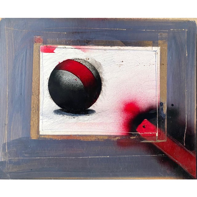 Nick de Angelis, Mixed Media Collage Oil Painting Futuristic Abstract Sci Fi Art For Sale - Image 4 of 4