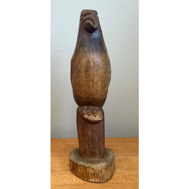 Sand Vintage Carved Wood Bird Sculptures - A Pair For Sale - Image 8 of 13