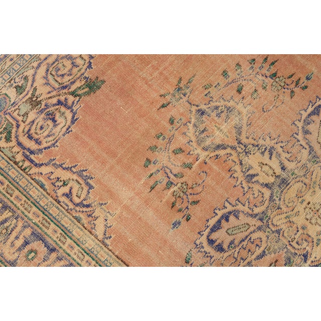 Textile Vintage Geometric Anatolian Wool Carpet For Sale - Image 7 of 10