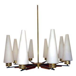 1950s Uplight Chandelier Designed by Stilnovo. Italy For Sale