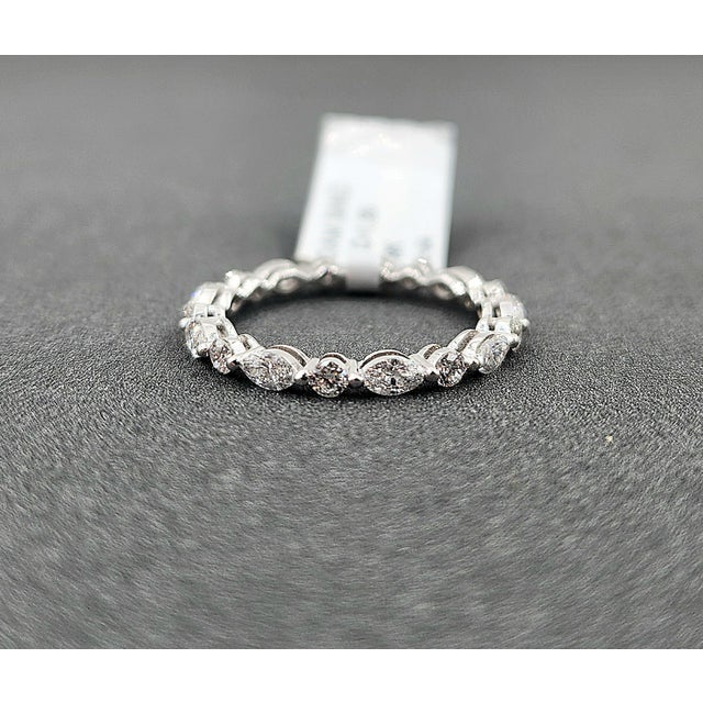 1.26 Ct Diamond Eternity Band Size 6.5 For Sale In Chicago - Image 6 of 8