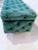 Contemporary Tufted Hunter Green Rectangular Ottoman For Sale - Image 3 of 10