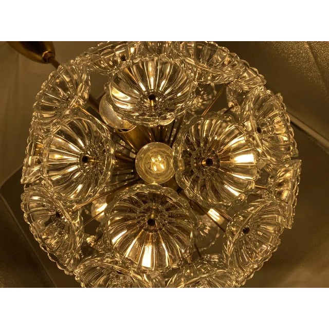 Mid-Century Modern Vintage German Ball Pendant Lamp from VEB Kristallleuchte Ebersbach, 1960 For Sale - Image 3 of 7