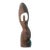 Early 21st Century Ghanian Iroko Wood Figurine of Kneeling Woman For Sale