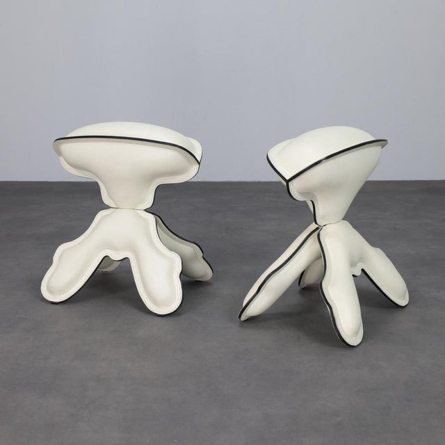 Animal Skin Miss Judith Stools by Judith de Graauw for Montis, Netherlands, 2004, Set of 2 For Sale - Image 7 of 7
