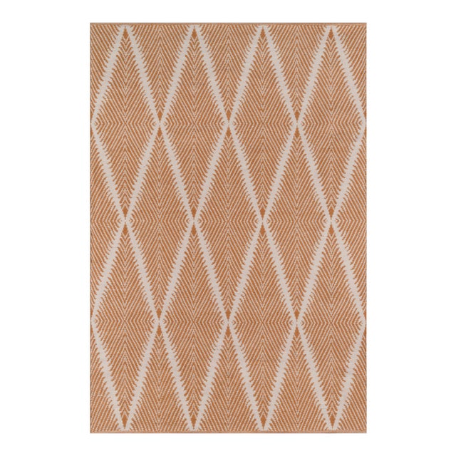 Erin Gates by Momeni River Beacon Orange Indoor/Outdoor Hand Woven Area Rug - 7′6″ × 9′6″ For Sale