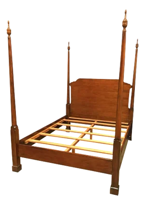 Queen Size Mahogany Pencil Post Bed by Leighton Hall