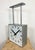 Large Square Industrial Double-Sided Factory Clock from Pragotron, 1960s For Sale - Image 4 of 17