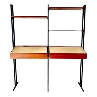 Modular Bookcase with Folding Drawers, 1960s For Sale