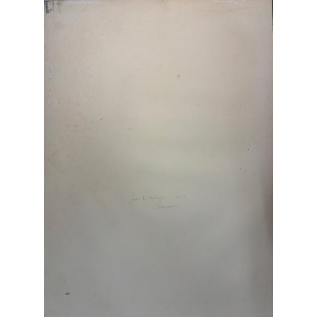 Paper 'Burlesque Dancers' by John R. Nobriga, Cabaret, Pratt Institute, New York, World War Two For Sale - Image 7 of 7