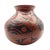 Signed Lupe Soto Mata Ortiz Hand Painted Black on Red Geometric Burnished Pottery Vase 6" For Sale - Image 4 of 11