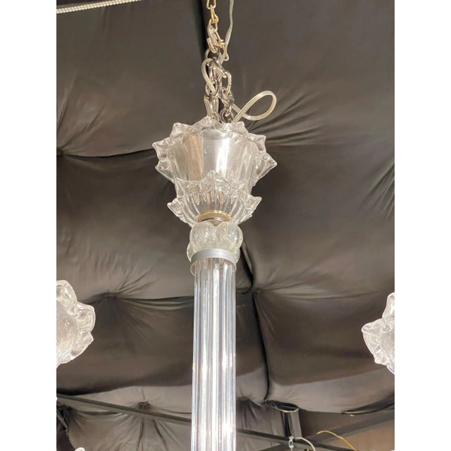 French Heavy Cut Glass Chandelier, circa 1940s For Sale - Image 4 of 7