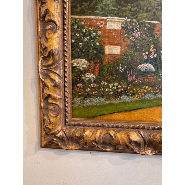 20th Century Oil on Canvas "The Wall Borders" For Sale - Image 4 of 8