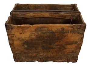Antique Chinese Official Wooden Rice Grain Bucket