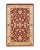 Red Mogul, One-of-a-Kind Hand-Knotted Area Rug in Red, 3' 3" x 5' 1" For Sale - Image 8 of 8